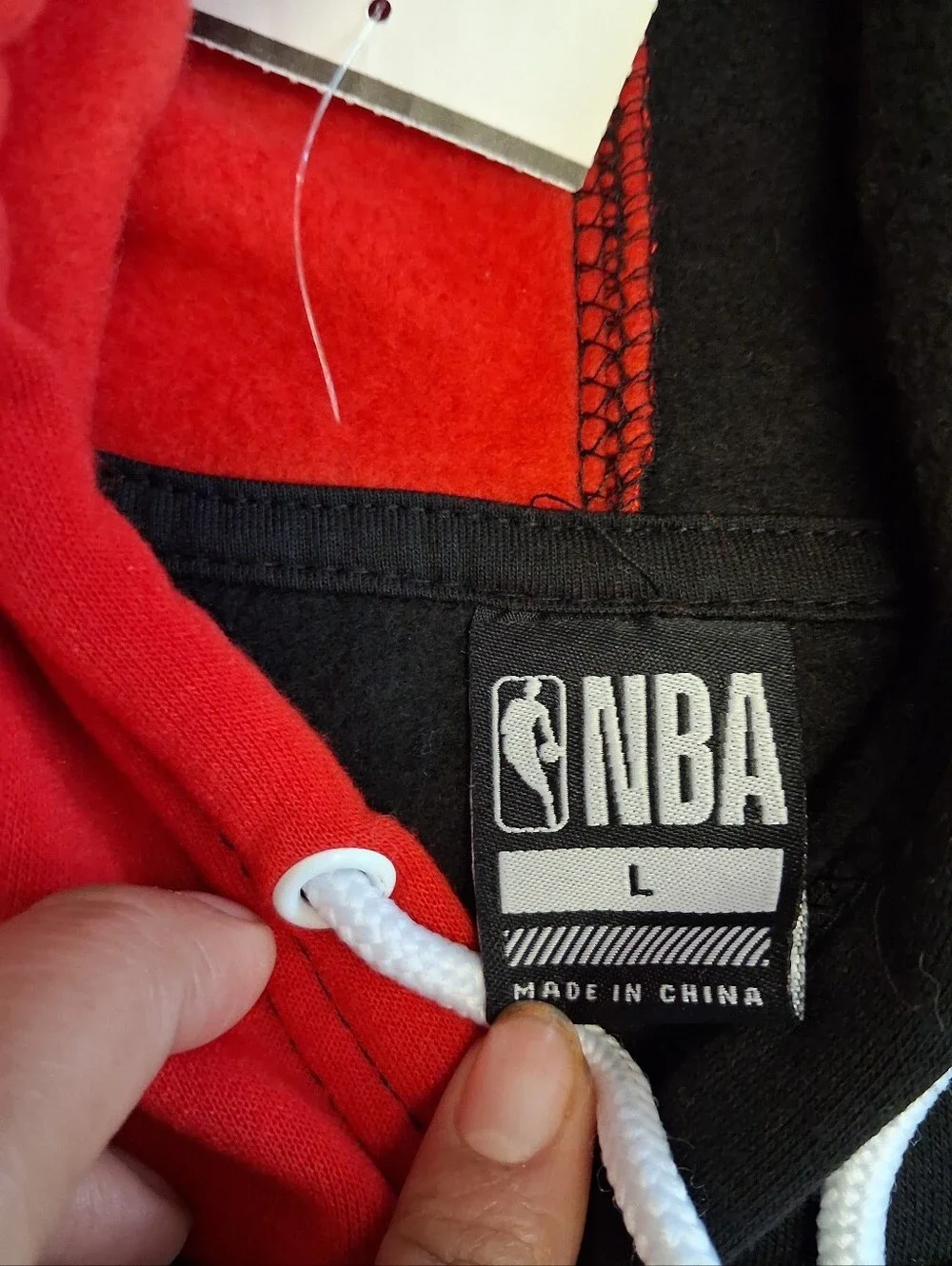 NBA Colorblock Hooded Sweatshirt - Black/Red/White